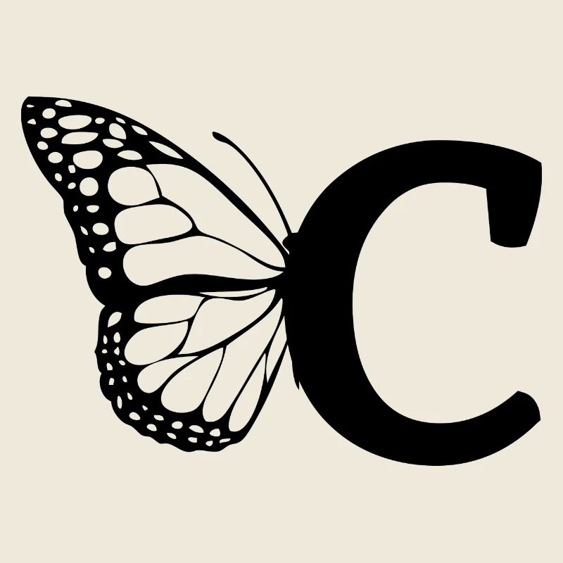 lettre c papillon