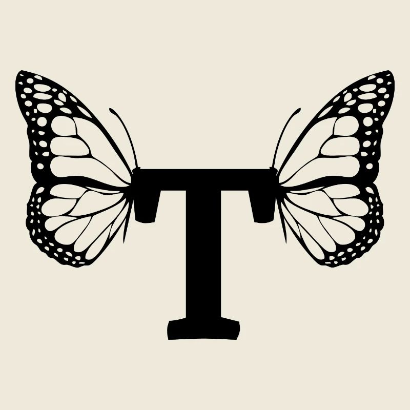 letter t butterfly