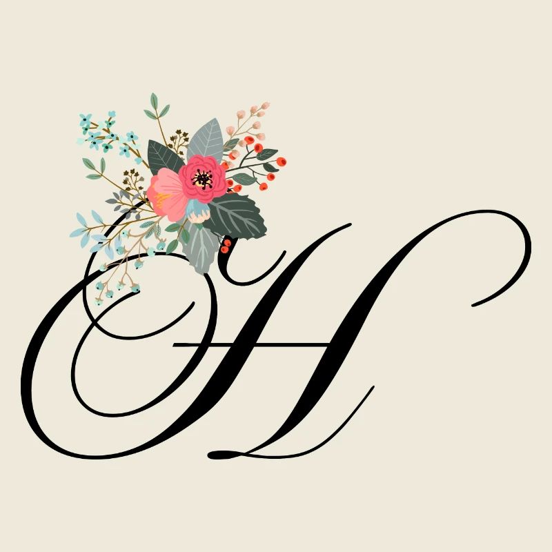 Lettre h fleuris
