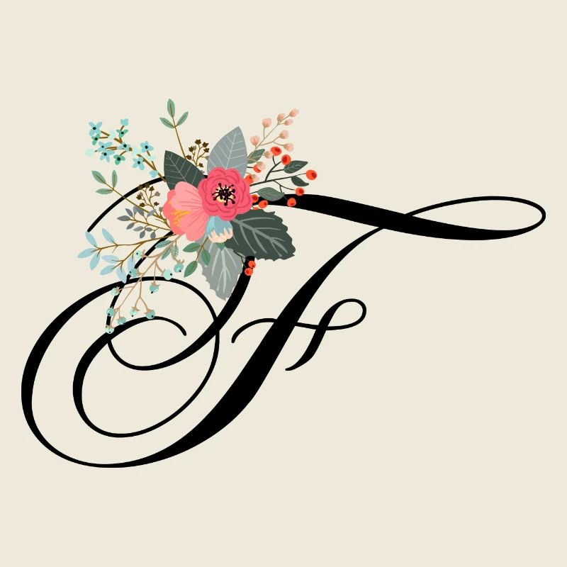 Lettre f fleuris