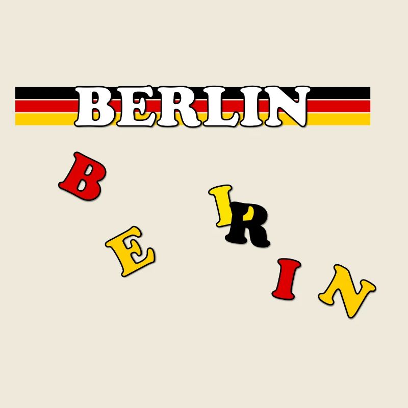 Berlin bandeau drapeau allemand lettres
