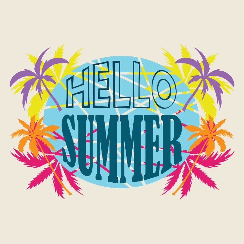 HELLO SUMMER MIT PALMEN