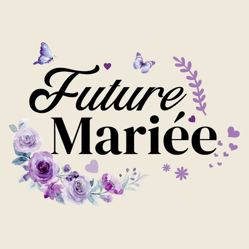future mariée floral violet
