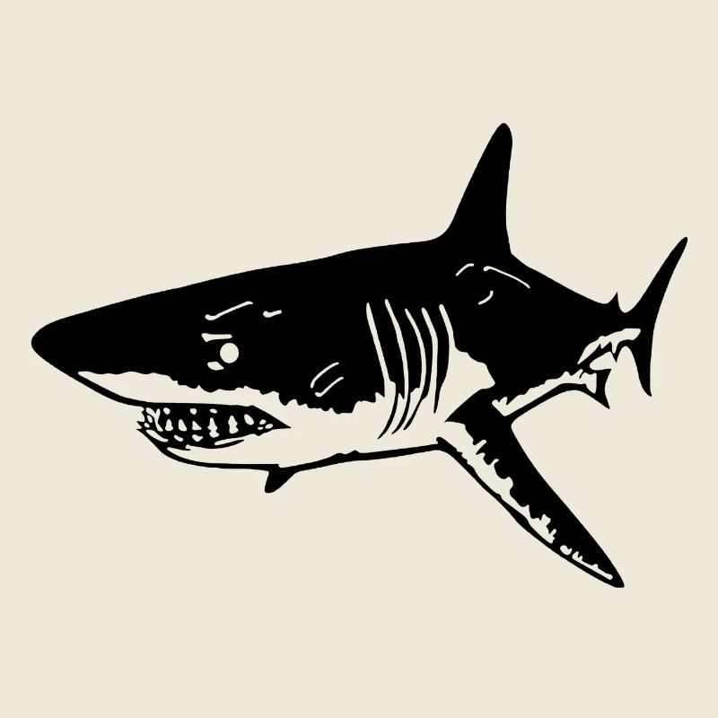Le requin noir prédateur