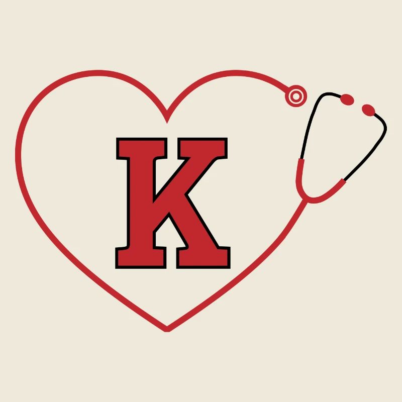 Lettre k stéthoscope