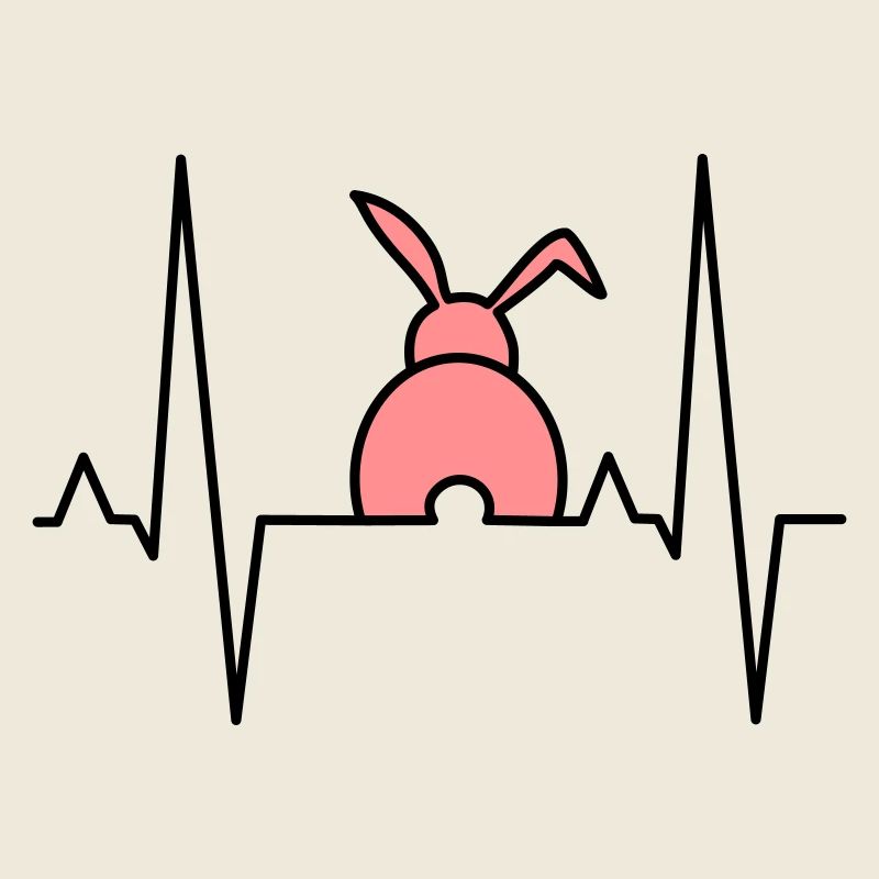 Lapin ludique avec des cœurs