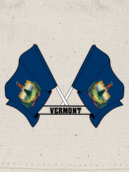 Deux drapeaux texte VERMONT