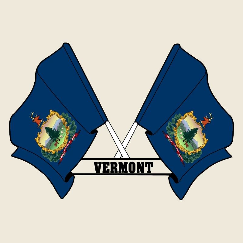Zwei Flaggen mit dem Text VERMONT