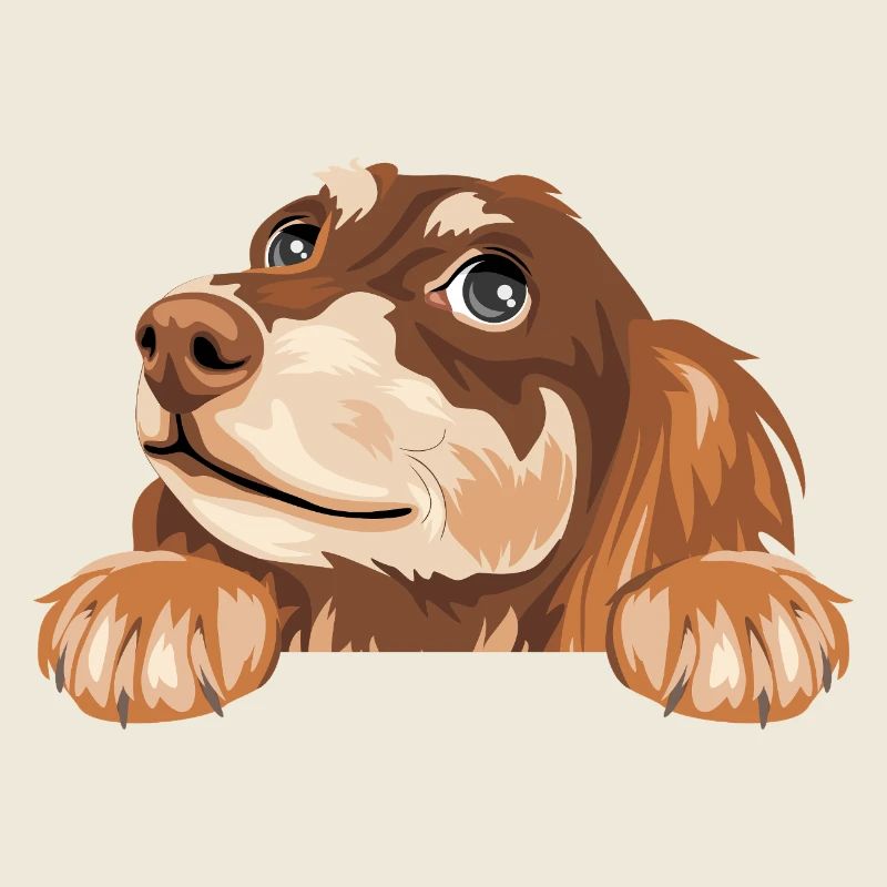 Träumender spähender Dackel