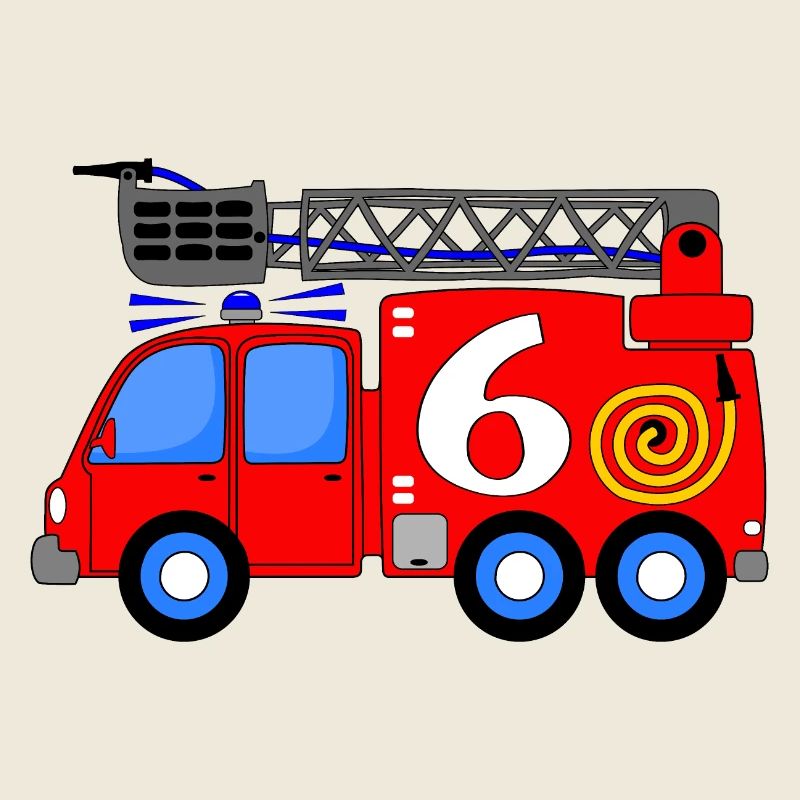 Fire engine 6 birthday children