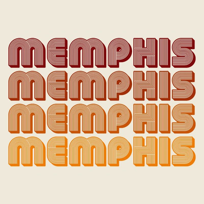 Memphis Gradient Text Repeat