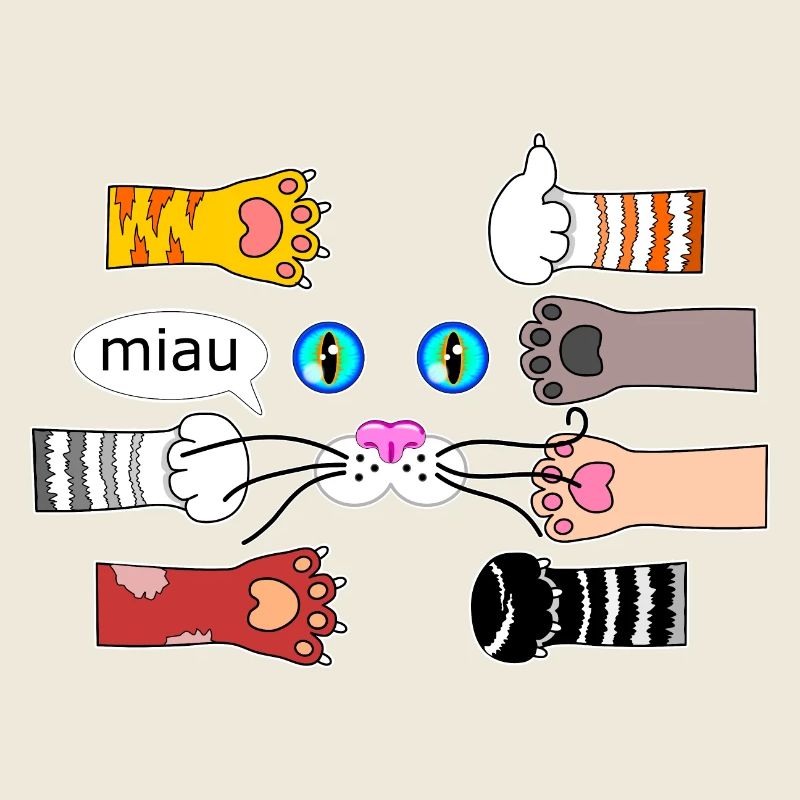 Cat Design Cat Pattes de chat Museau de chat