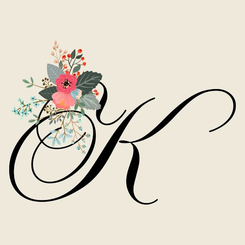 Lettre k fleuris