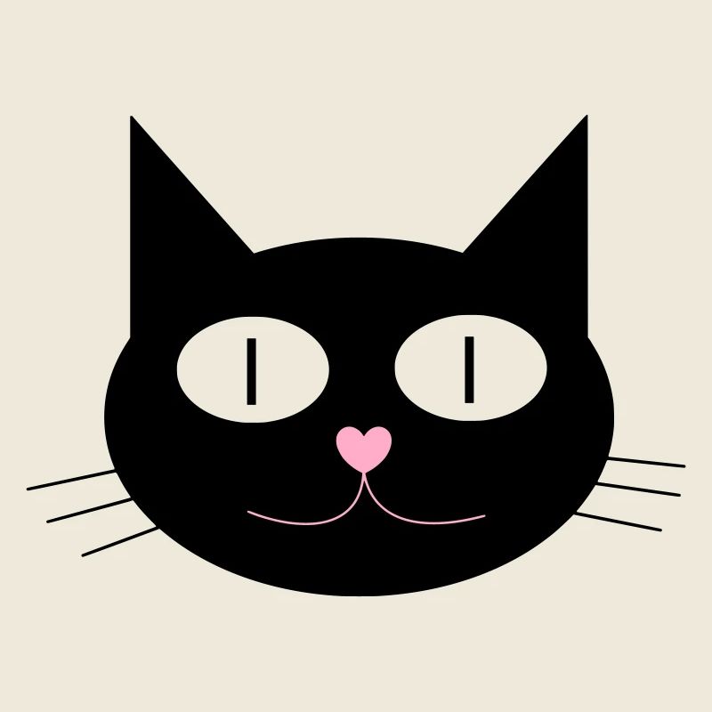 Cute cat, tomcat with heart-shaped nose