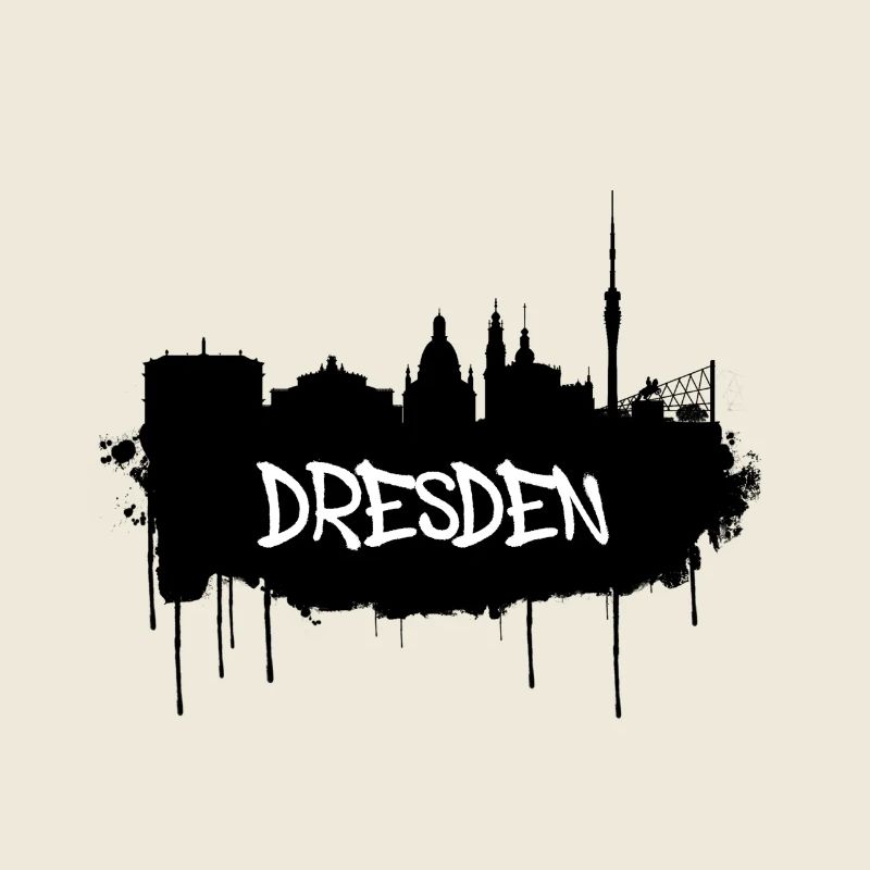 Ligne d’horizon des graffitis de Dresde