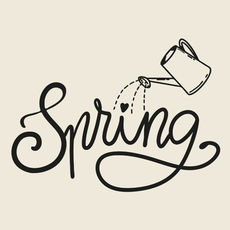 spring frühlingsbeginn garten gießen beet