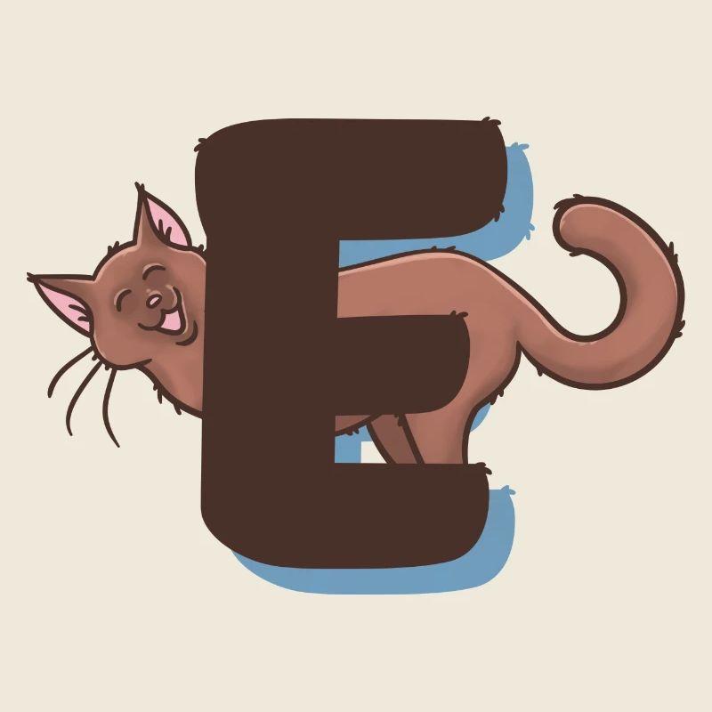 Katze Buchstabe E