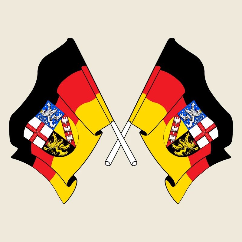 Flags crossed Saarland