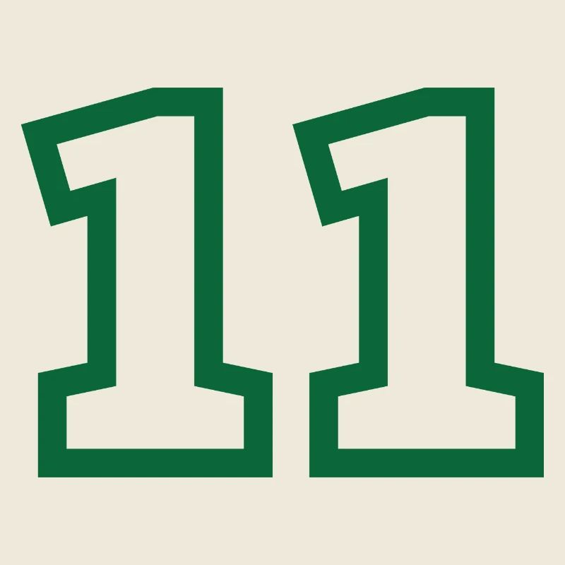Numéro 11 sport vert