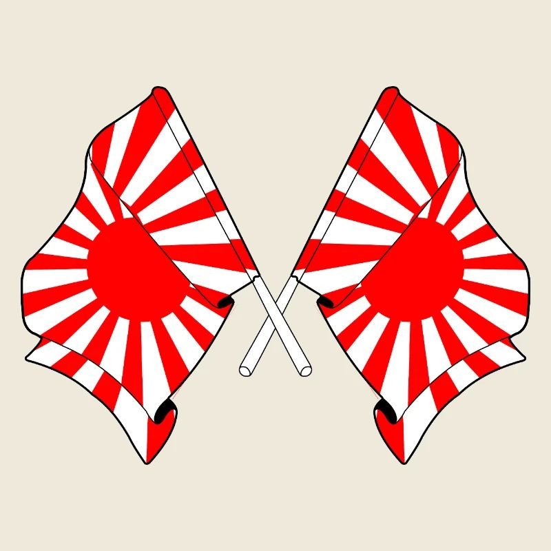 Drapeaux croisés du Soleil levant