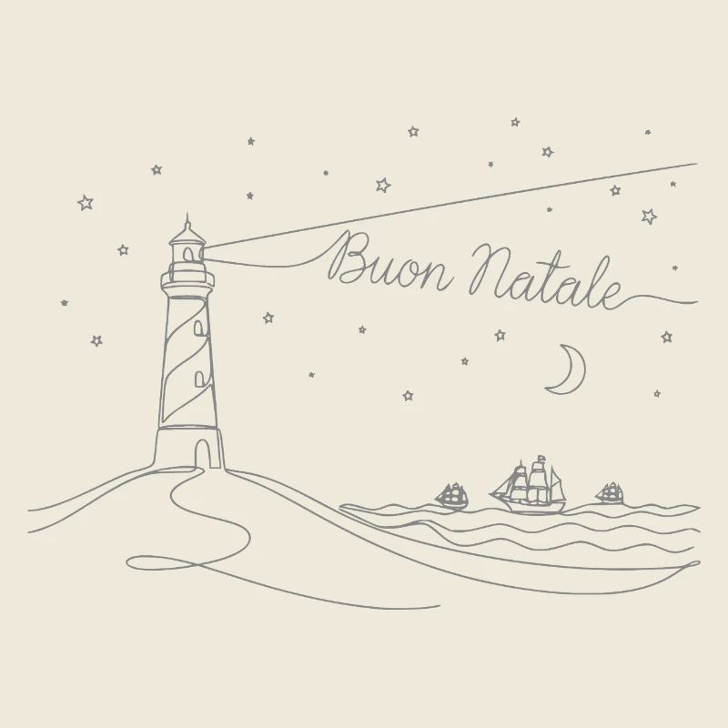 Phare de Noël de Buon Natale Mer + Plage
