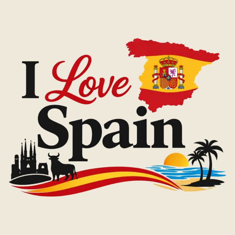I Love Spain – Spanische Symbole und Farben