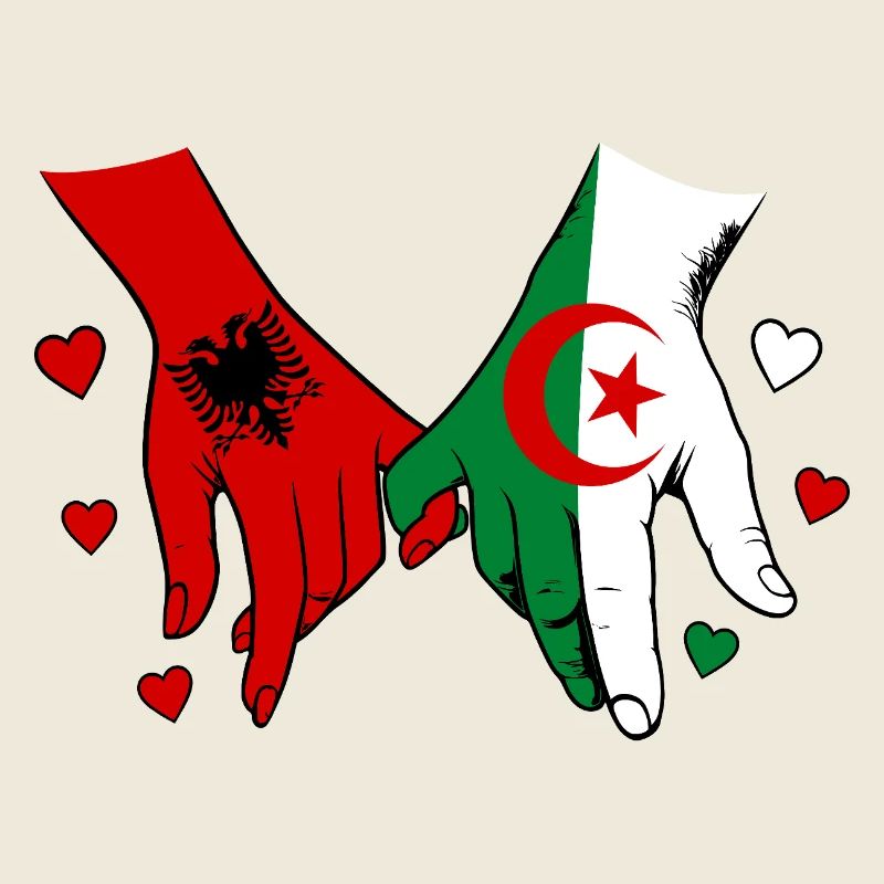 Drapeau Alberge se tenant la main