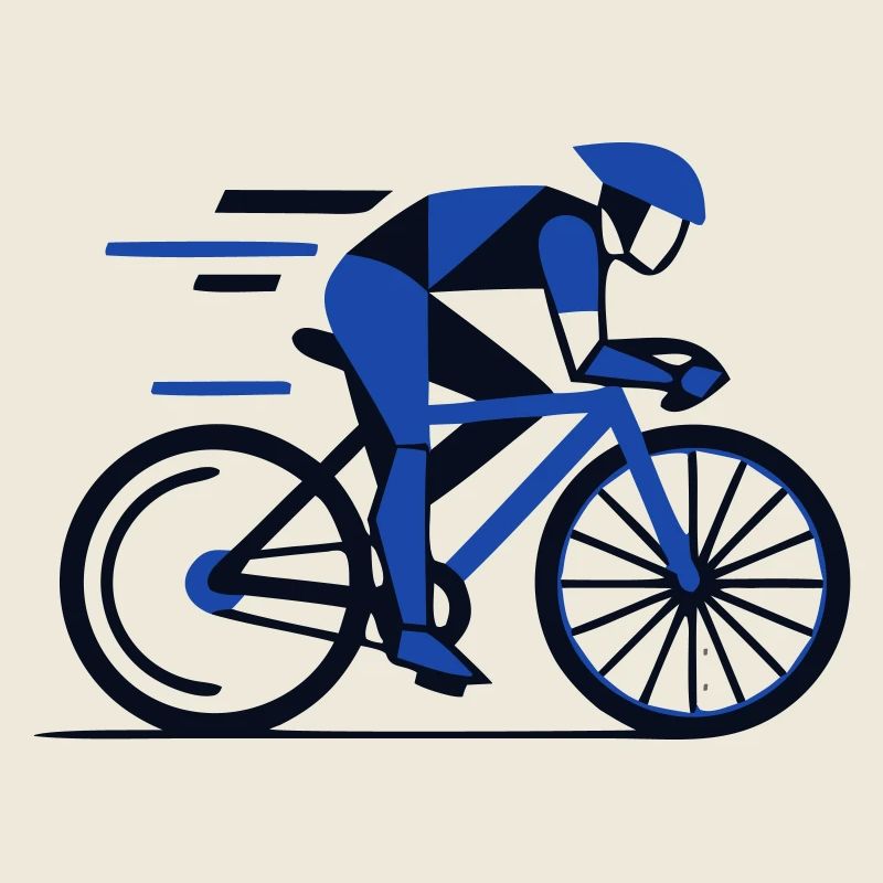 Dynamischer Rennrad Fahrer Polygon