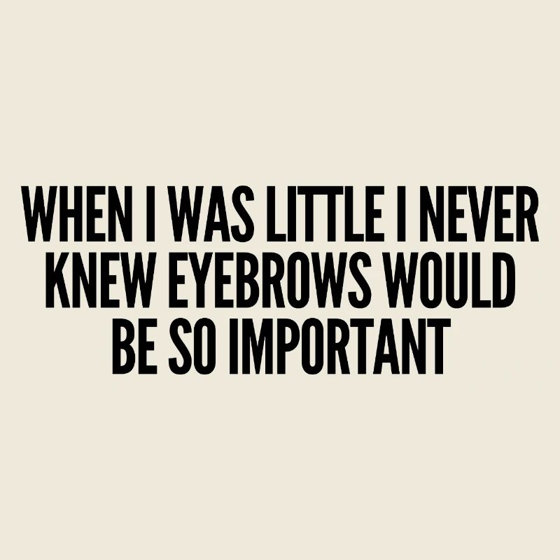 Eyebrows Are Important Funny Quote