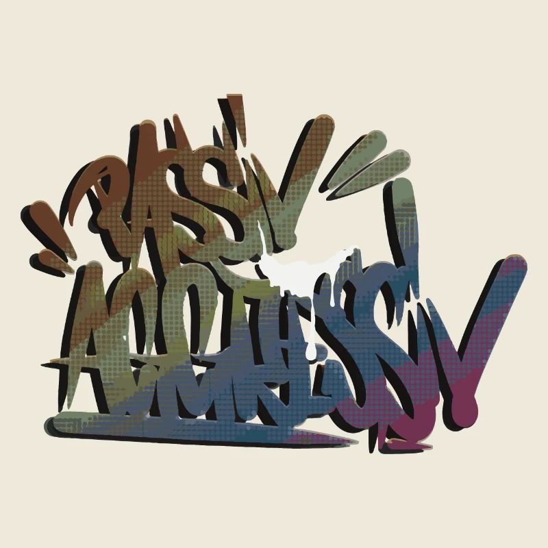 PASSIVE AGGRESSIVE Graffiti lettering