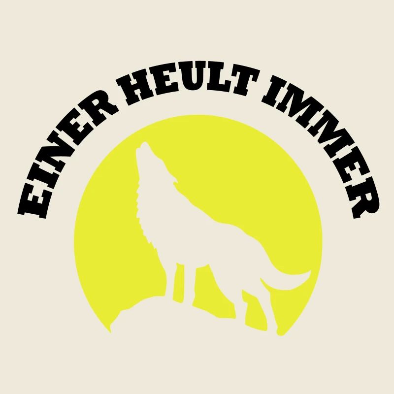 Wolfsilhouette im Mondkreis