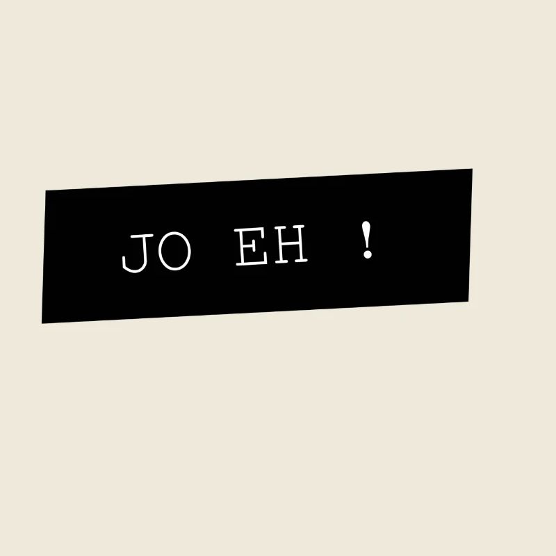 JO EH Typo auf Schwarz