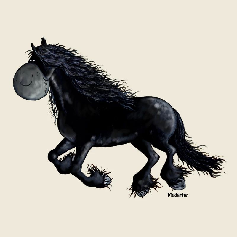Frison noir - Frison Cheval