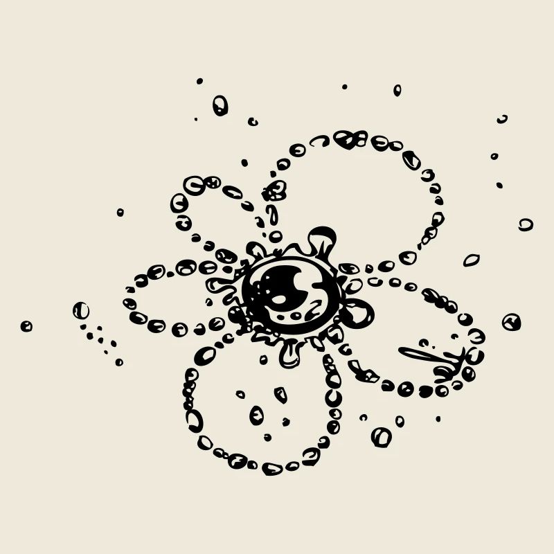 Fleur de gouttes d'eau