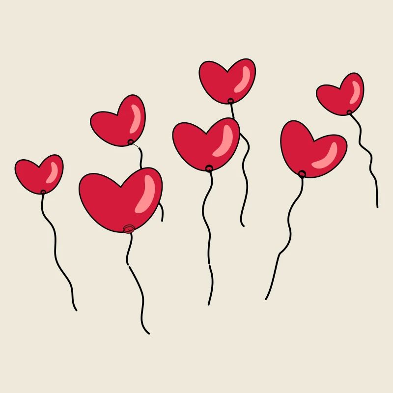 Ballons en forme de cœur
