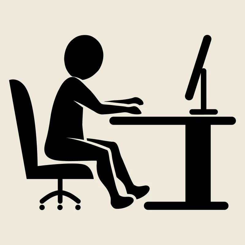 Travail de bureau Icon / noir et blanc