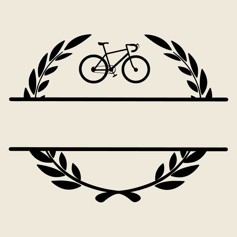 Bike in laurel wreath