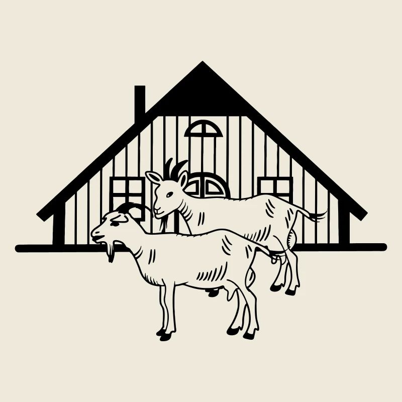 Ziegenfarm oder Stall