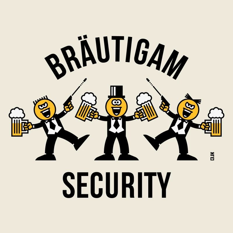 Bräutigam Security (JGA / Karikatur / Tanz / 3C B)