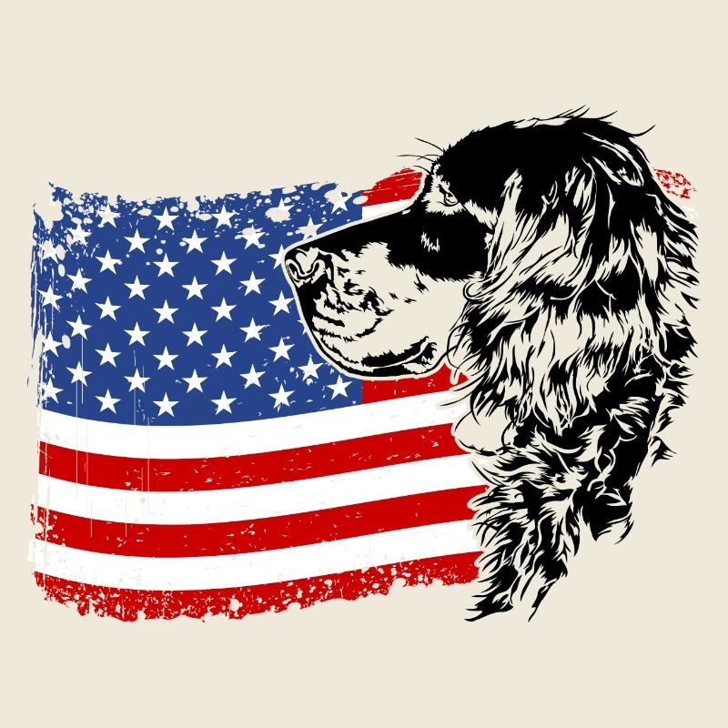 Gordon Setter America Flag Dogs Wilsigns