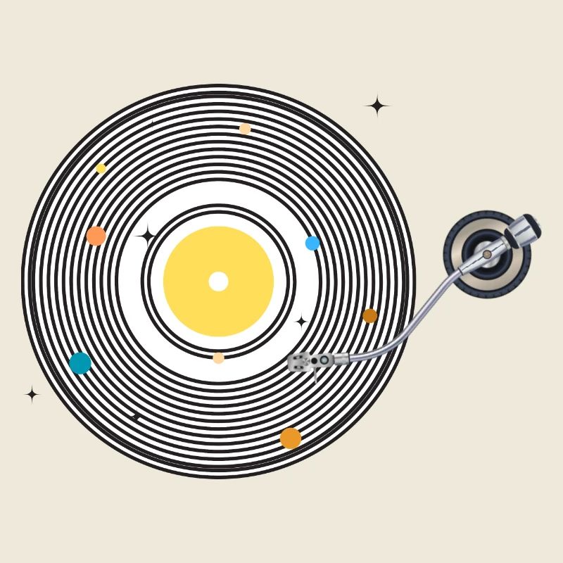 Système Solaire Disque Vinyle