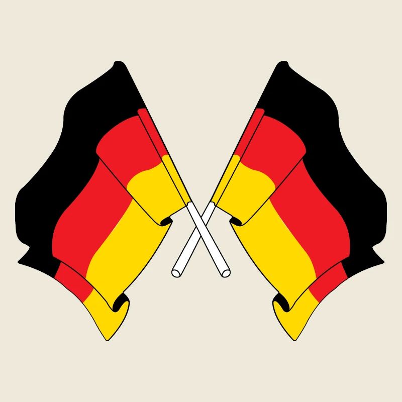 Deux drapeaux Allemagne