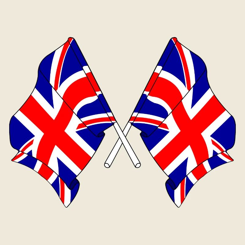 Deux drapeaux de la Grande-Bretagne