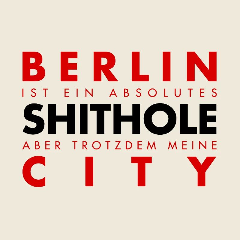 Berliner Spruch Design mit Stadtmotiv