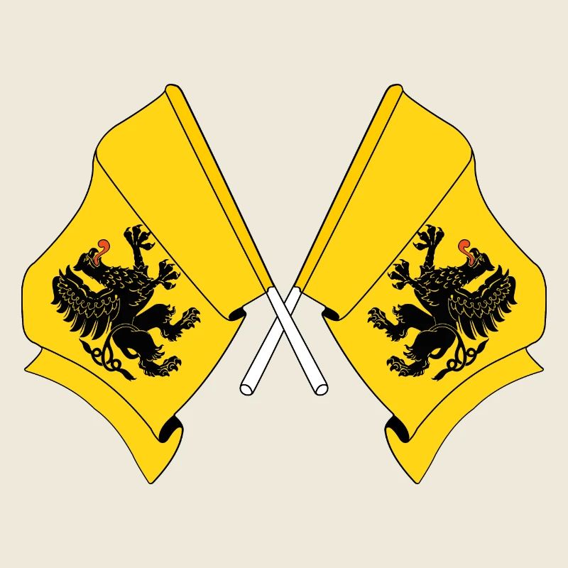 Zwei Flaggen Pommern
