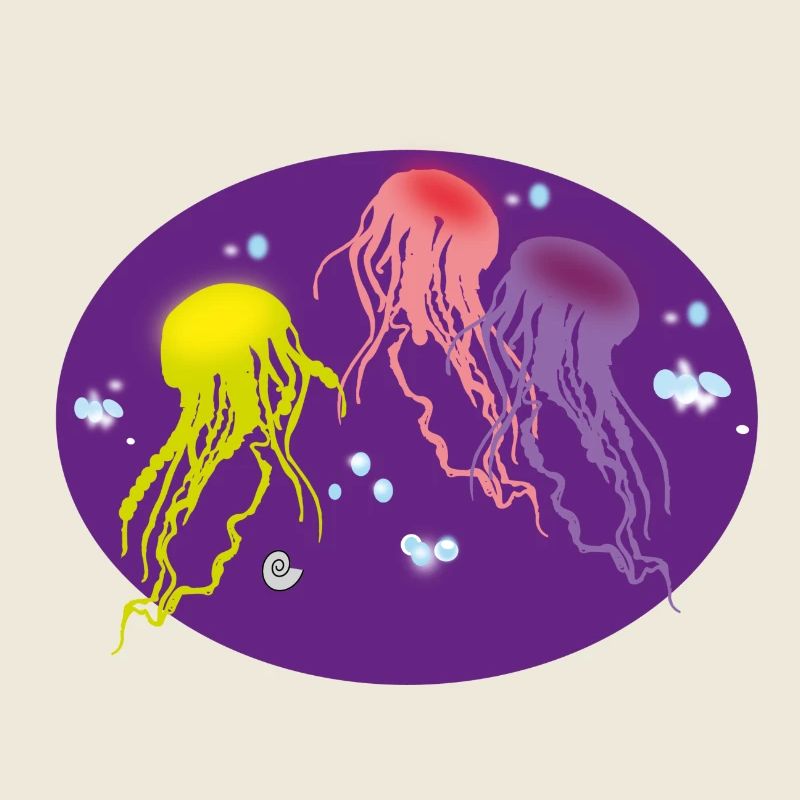 Jellyfish multicolored