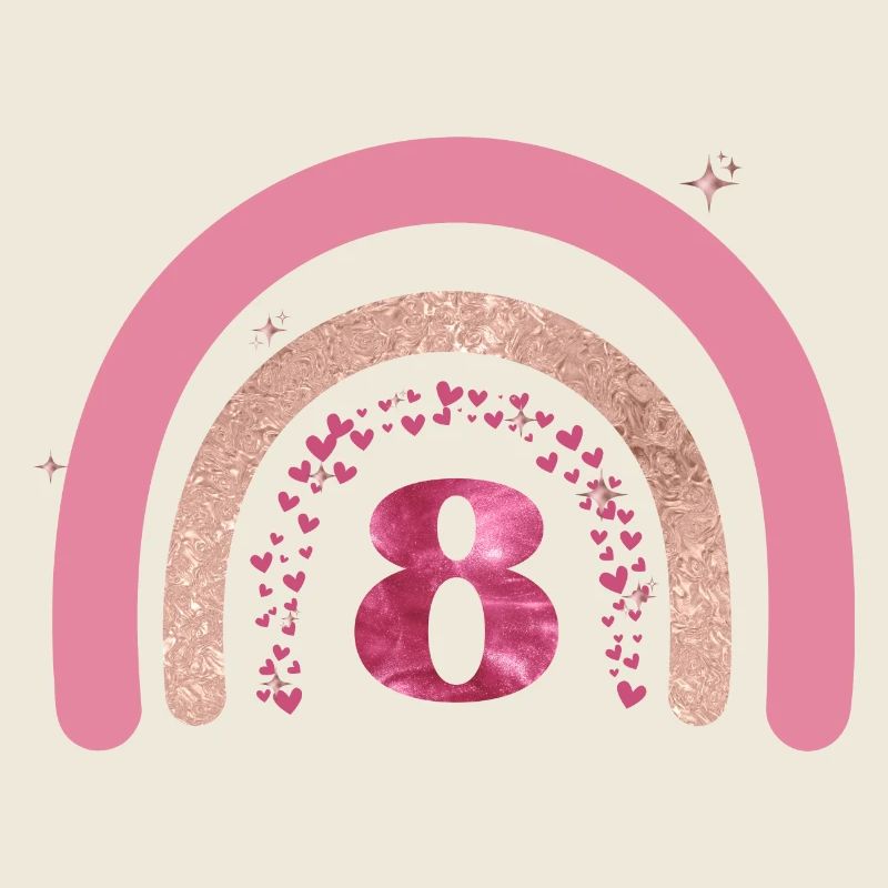 8. Geburtstag Regenbogenrose