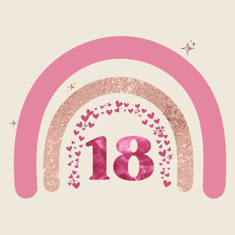 18. Geburtstag Regenbogen Rose