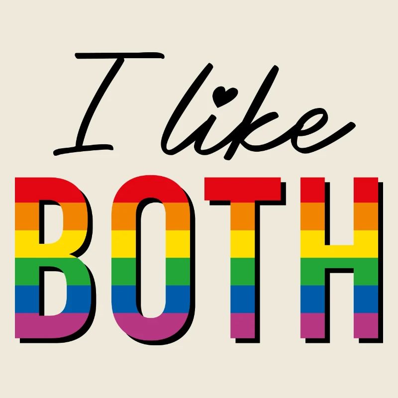 LGBTQIA+ I like both Regenbogen Flagge bisexual