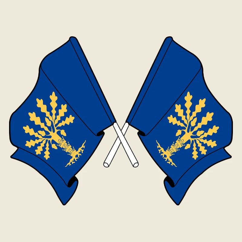 Blekinge, Suède – Double drapeau